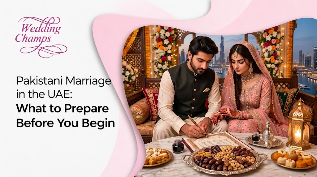 Pakistani Muslim couple at a wedding celebration
