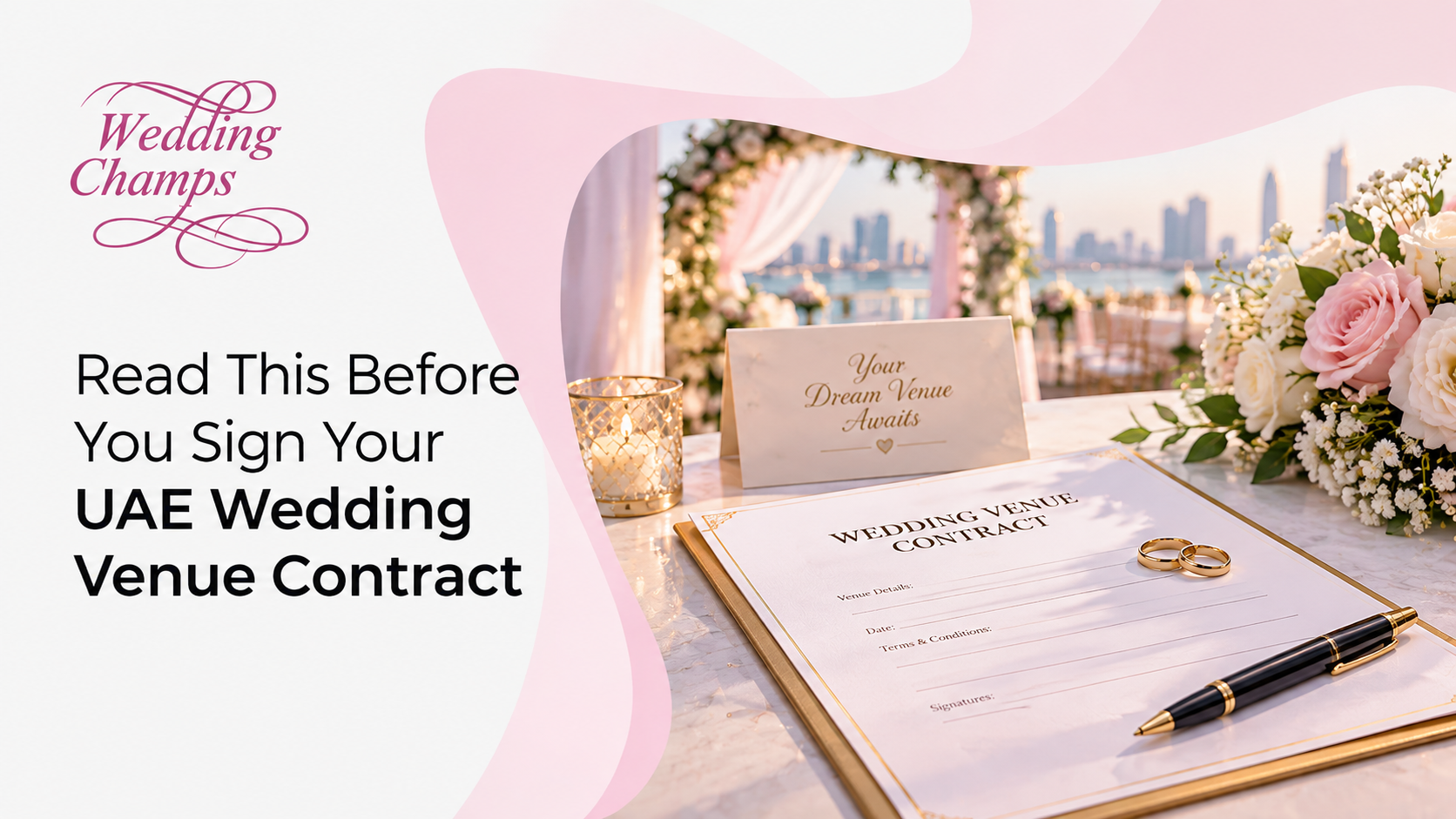 Indoor UAE wedding venue setup ready for a celebration