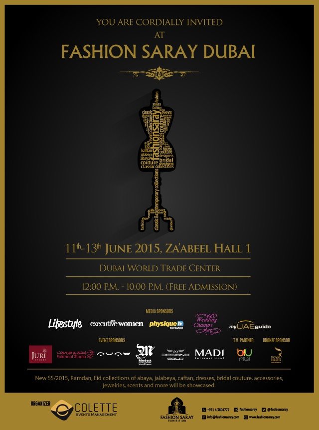 Fashion Saray Annual Exhibition – Vibrant Summer Collection 2015 for All Fashion Lovers of UAE